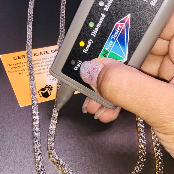 2 REAL DIAMOND TENNIS CHAINS NOT CZ READ POST WOW - Picture 8 of 17